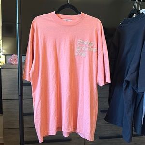 Coral pink oversized graphic tee